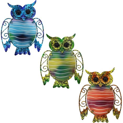 Signes Grimalt Adorno Pared Jardín Adorno Pared  Adorno Pared Búho 3 U Jardin Multicolor 1x15x20cm 31619