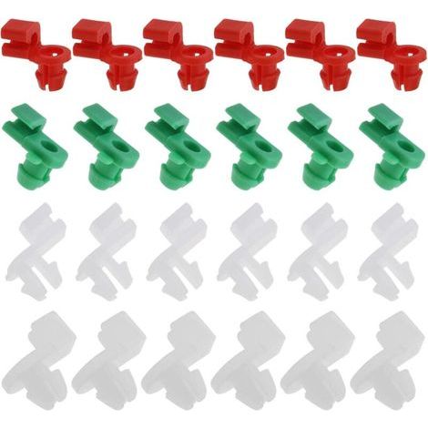 24x Voiture Clips de Tringlerie de Tige de Serrure de Porte Gauche Droite Conducteur Côté Passager en Plastique pour Trou de 2-3.5mm 5.5-6.5 Trou Universel de Voiture (1/5)