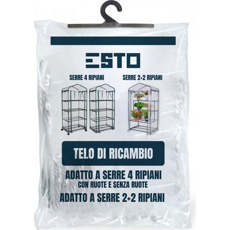 4 Ripiani telo PVC di ricambio per serra da balcone