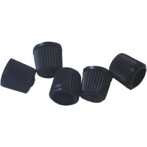 5 Bouchons de valve noirs