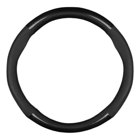 Housse Volant en Cuir Fibre Carbone, Respirante Antidérapant Sweat Volant Protection, 38 cm,Round (1/5)