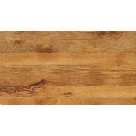 Dessus de table-Plateau de Table de Remplacement 100x60x2,5cm rectangulaire bois massif manguier 368551 (1/5)