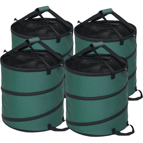 Sacs de Jardin 86L Lot de 4 Pop-Up Pliables Réutilisables avec Boutons Fixation Poignées (1/5)