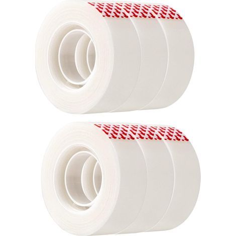 6 pcs Rubans adhésifs mat, conçu pour la réparation, recharges de ruban adhésif, 5.3 x 1.9 cm, Translucide (1/5)