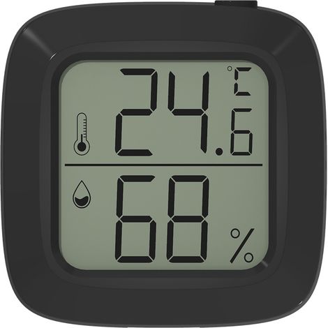 Thermomètre pour aquarium de reptiles, réglable entre °C et °F, thermomètre et hygromètre pour terrarium, accessoire adapté aux dragons barbus, geckos léopards, pythons boules et lézards, noir (1/5)