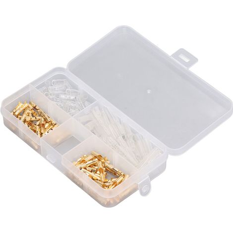 Kit de 120 connecteurs électriques pour moto avec bornes à sertir mâles/femelles, couvertures isolantes 3.5mm dorées (1/5)
