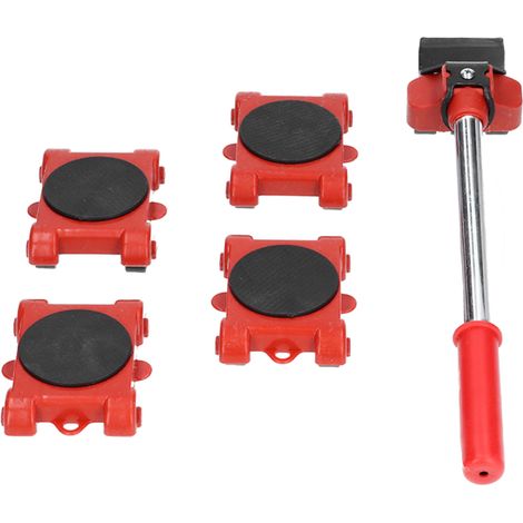 5Pcs Déplace-Meubles Outil de Levage Multifonctionnel Hauteur Réglable Base de Manutention Lourde (1/5)