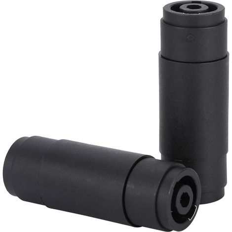 2-piece NL4FC speaker cable adapter connector NL4MMX, 4-pin speaker/amplifier, female-to-female Speakon coupler plug