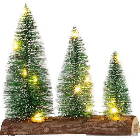Dekoration MagicHome Weihnachten, Bäumchen, Kunststoff, 12xLED warmweiß, 20x5x20 cm, 2xAAA (1/3)