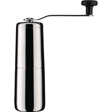 Alessi Slow coffee KT01 - Macinacaffè di Design, in Acciaio Inossidabile 18/10 con Pomolo in Resina Termoplastica (1/2)