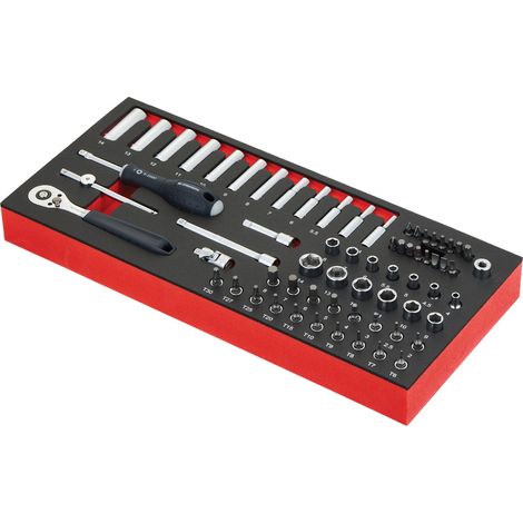 FACOM Schaumstoffmodul 1/4, 66-tlg.
