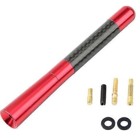 Antenne radio courte en fibre de carbone de 12 cm compatible avec BMW, Ford Focus, Peugeot, Citroën, Opel, Skoda, Toyota, Dodge, etc. Style automobile
