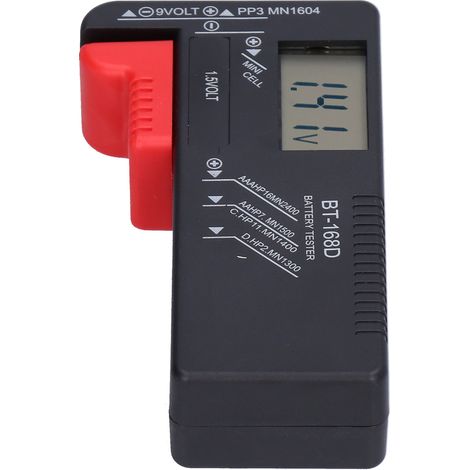 Tragbarer Universal-Batterietester mit Digitalanzeige für Knopfzellenbatterien und kleine elektrische Geräte (1/5)