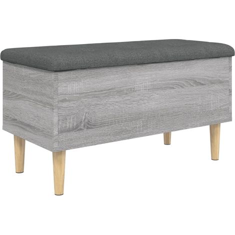 vidaXL Panca Portaoggetti Grigio Sonoma 82x42x46 cm Legno Multistrato (1/5)