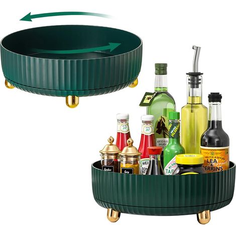 360° drehbares Gewürzregal, Küchenorganizer zur Aufbewahrung von Gewürzen, drehbarer Gewürzhalter, multifunktionales drehbares Gewürzregal, Küche (1/5)