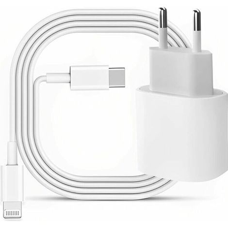 Caricabatterie iPhone - [Certificato Apple MFi] - Caricabatterie rapido USB C PD 20W con cavo da 1,8 m C a Lightning Adattatore caricabatterie tipo C per iPhone 14/14 Plus/14 Pro/14 Pro Max/13/12/11/X (1/5)