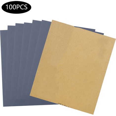 Lot 100 Feuilles Papier Abrasif P1000 Toivize Grain Fin Humide/Sec Kraft Résistant Idéal Finition Bois Métal (1/5)