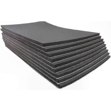 Panneaux isolants en mousse auto-adhésive de 6 mm d'épaisseur pour l'insonorisation des véhicules, 9 pièces de 30 x 50 cm (1/4)