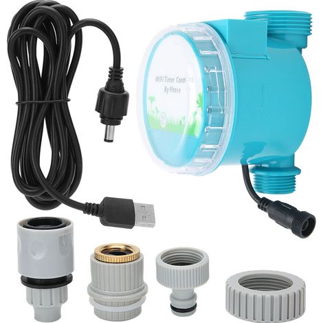 Programmeur d'arrosage WiFi 5V électrovanne intelligente contrôle à distance étanche pour jardin pelouse balcon système d'irrigation automatique (1/5)