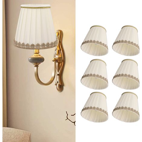 Lampenschirm aus Stoff, moderner minimalistischer Lampenschirm für Kerzenlampen, kompatibel mit Klemmkerzenhaltern, Tischlampen, Pendelleuchten, Wandleuchten und anderem Beleuchtungszubehör. (1/5)