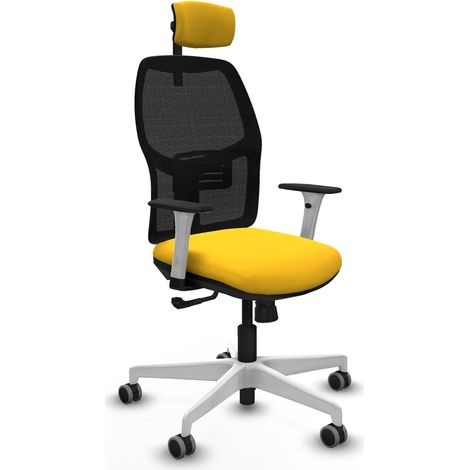 Chaise de bureau piqueras y crespo Alfera blanc support lombaire (1/2)