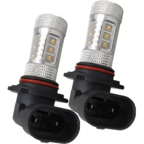 2 Stück HB4 (9006) LED‑Diodenlampen mit Lupenlinse für Halogen‑Scheinwerfer
