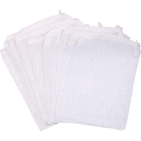 50 PCS Sacs en Maille Filet en Nylon Fermeture Éclair Filtre de Bassin Sac pour Aquarium en Maille Fine et Gros débit (1/4)