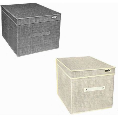 Cleafe - Box Scatola Salvaspazio Portatutto Contenitore Organizer 25 X 40 X 30 Cm 69694 - (1/5)