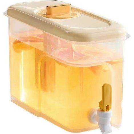 Distributeur de boissons réutilisable, distributeur de limonade avec robinet et couvercle, grand récipient pour boissons, baril à jus froid A (1/5)