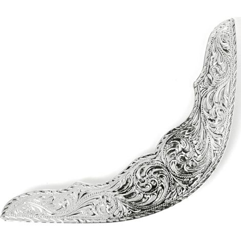 Goujon d'angle argent pour selle western avec grandes vis
