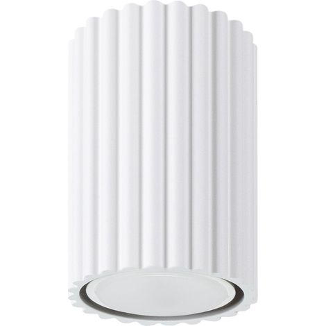 Deckenlampe Aluminium GU10 D: 6,5 cm rund Aufputz Weiß Modern Spot Lampe Decke Spot Leuchte Decke (1/5)