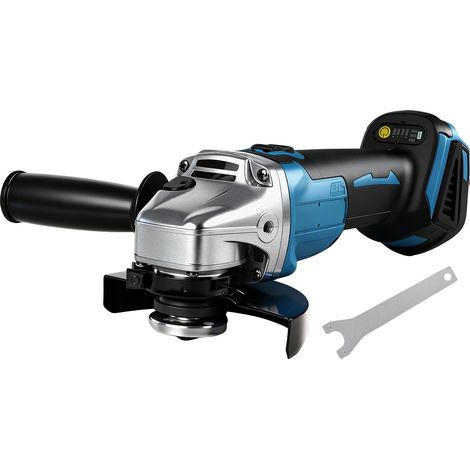 Meuleuse d'angle sans fil pour 18 V, 9000 tr/min avec 4 vitesses, disque abrasif de 125 mm avec clé de meulage pour meuler, couper et polir (sans batterie) (1/5)