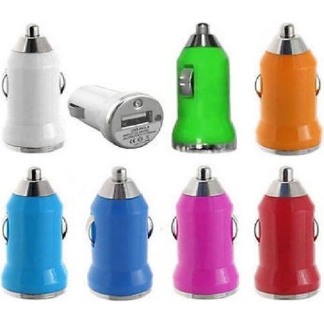 TrAdE Shop Traesio - Mini Caricatore Caricabatteria Auto Usb Universale 1a Smartphone Accendisigari - (1/2)