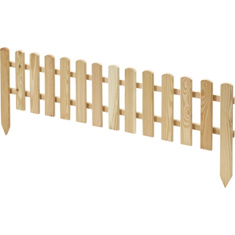 Steckzaun Lärche 120 x 30 cm Zaun Gartenzaun Holzzaun Zaunelemente