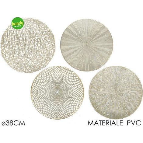 Tovaglietta natalizia Handy oro Ø38 cm (1pz)