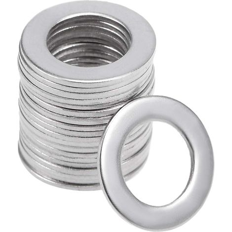 20 Pcs 8.5mm x 14mm x 0.8mm Rondelle Plate en Acier Inoxydable 304 pour Boulon à Vis (1/5)