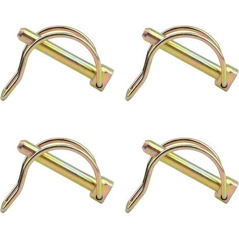 Lot de 4 goupilles de verrouillage rondes en zinc de 8 mm pour rail de ferme, pelouse (1/4)