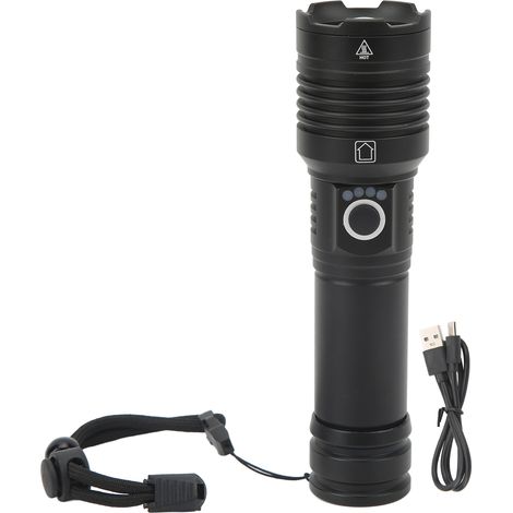 XPH160 Taschenlampe aus Aluminiumlegierung, wasserdicht nach IPX4, 1800 lm, USB-C-aufladbar, mit Speicherfunktion
