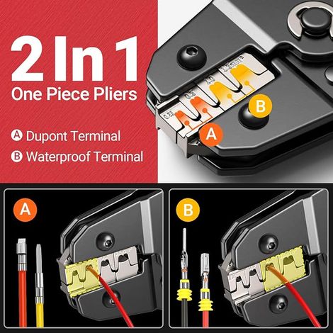 Crimping Pliers 0.25-1.5mm² (AWG23-16) Connectors