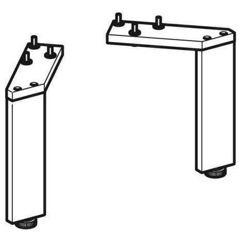 Geberit Set Füße, 2 Stück, höhenverstellbar, 15,1 - 15,4 cm, (1/5)