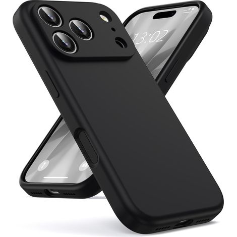 Coque pour iPhone 18 Pro / 17 Pro Silicone Liquide, Noir (1/5)