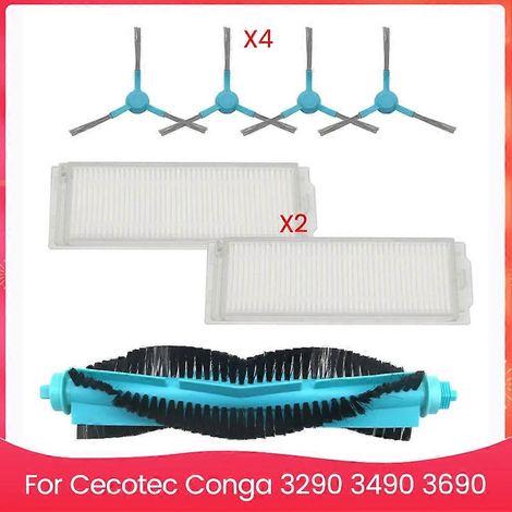 Pour Cecotec Conga 3290 3490 3690 filtre HEPA rouleau brosse latérale aspirateur pièces détachées (1/5)