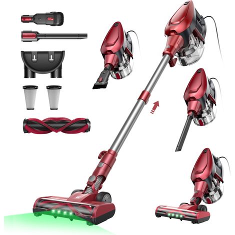 VACTIDY Blitz C9 – Aspirapolvere a Scopa con Cavo 3 in 1 – 70 kPa – 600 W – Cavo da 7 m (150 m²) – Serbatoio da 1,5 L – Autoportante – Illuminazione LED – Tubo Telescopico (1/5)