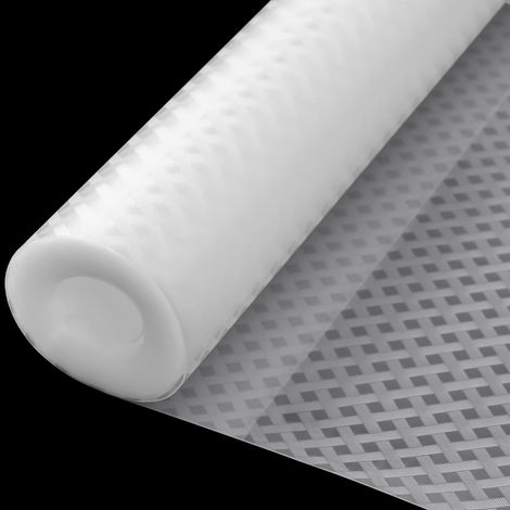 Tapis Fond de Tiroir Antiderapant Grille Transparent Protection Tiroir Cuisine EVA Non-adhésif La Découpe Personnalisable Antibacterien Étanches pour Tiroir Frigo Placard 30x150CM (3 Rouleaux) (1/5)