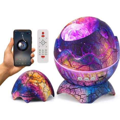 Filiyano – Lampe – Projecteur dinosaure LED Lampe œuf Bluetooth Veilleuse ciel étoilé violet (1/5)