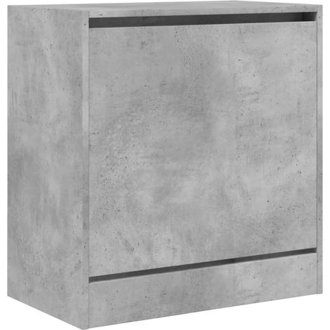 Armoire à chaussures range chaussures rangement meuble entrée couloir salon 60 x 34 x 63,5 cm bois d'ingénierie gris (1/5)