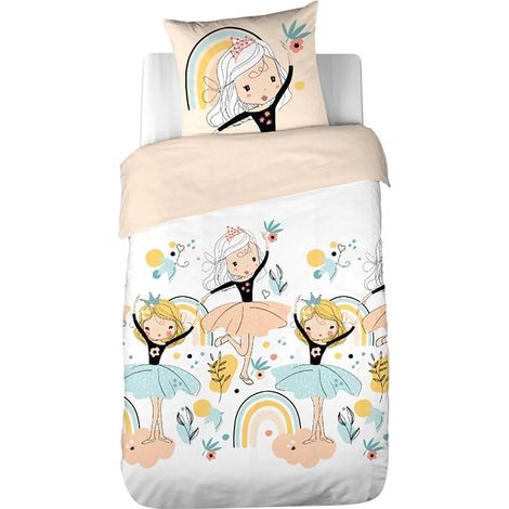 Housse de couette 140x200 Lola + taie polycoton (1/4)