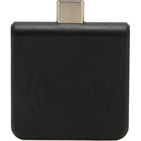Lecteur de cartes RFID Type C pour téléphones mobiles, interface 125 kHz, noir, intelligent et portable. (1/5)