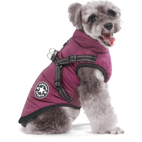 Manteau Chien Hiver avec Harnais, Veste Imperméable pour Petit Moyen Grands Chiens (1/5)