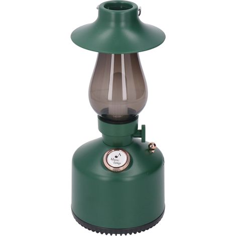 Lampe portable suspendue avec fonction musique Bluetooth, batterie intégrée de 1200 mAh, lampe de camping rétro, idéale pour le jardin et les activités de plein air, verte (1/5)
